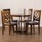 Baxton Studio Dayna Grey Upholstered and Walnut Wood 5-Piece Dining Set 173-9874-10897 - alternate 6
